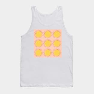 hazy graident sun on pink Tank Top